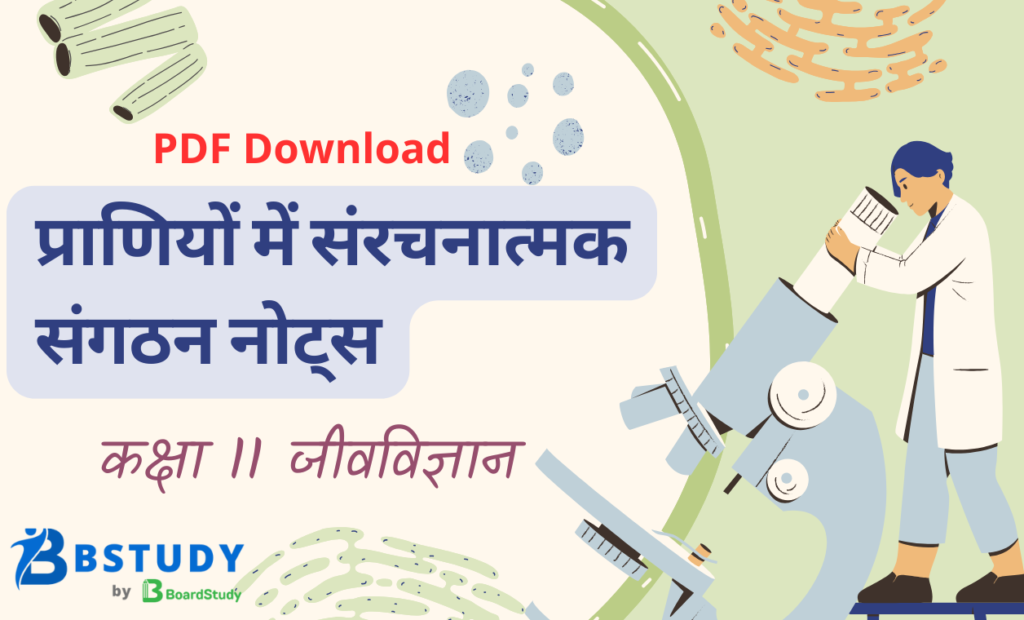 कक्षा 11 जीवविज्ञान पाठ 7 प्राणियों में संरचनात्मक संगठन नोट्स पीडीएफ़ डाउनलोड