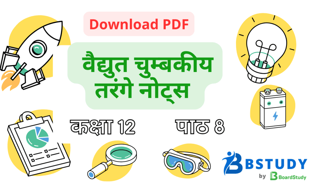 कक्षा 12 भौतिक विज्ञान पाठ 8 वैद्युत चुम्बकीय तरंगे नोट्स पीडीएफ़ डाउनलोड