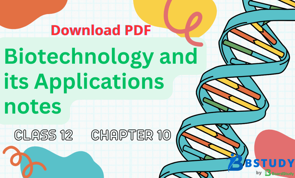 Class 12 Biology Chapter 10 Biotechnology and its Applications Notes PDF Download